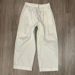 ERES PARIS (owned by Chanel) Beautiful Pinstripe Cuff Pants Sz M/L NWT $575!!